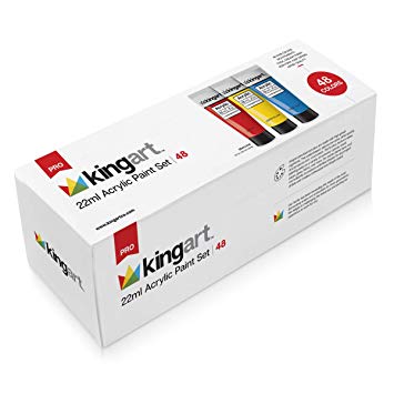 KINGART 500-48 22ml Set-Set of 48 Acrylic Paint, Unique Colors 48 Piece