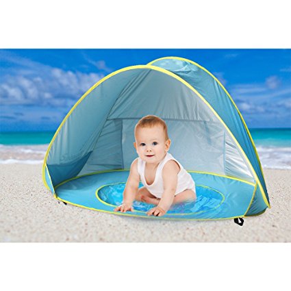 Baby Beach Shade Pool, Sunba Youth Pop Up Tent, UV Protection Sun Shelters (Blue)