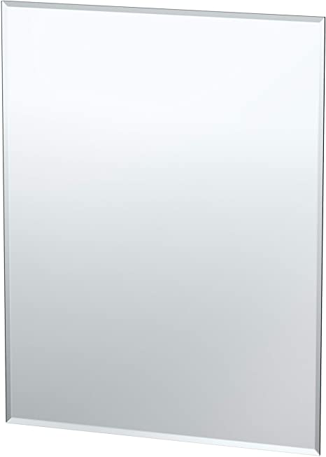 Gatco 1804 Flush Mount Frameless Rectangle Mirror, 35.5" H x 27.5" W, Silver