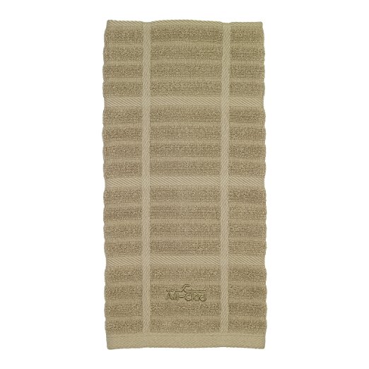 All-Clad Textiles 100-Percent Cotton Solid Kitchen Towel, Cappuccino