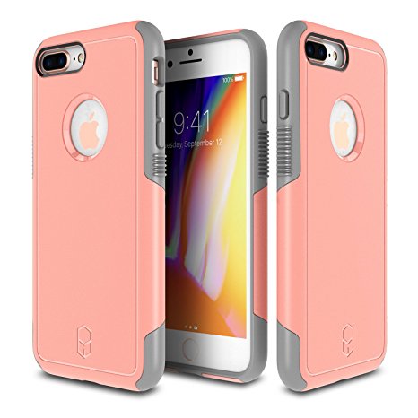 iPhone 8 Plus Case, iPhone 7 Plus Case Patchworks Level Aegis Series in [Pink] - Heavy Duty Protection Slim Fit Rugged Dual Layer Grip Defense For Apple iPhone 8 Plus (2017) / iPhone 7 Plus (2016)