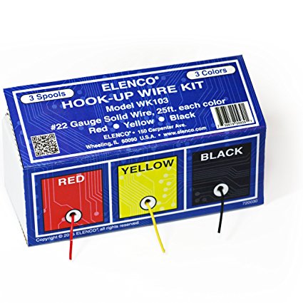 Elenco Electronics WK-103 Hook-Up 3 Colors Wire Kit