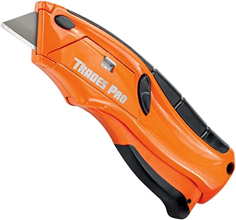 Tradespro 838013 Safety Squeeze Knife, Orange
