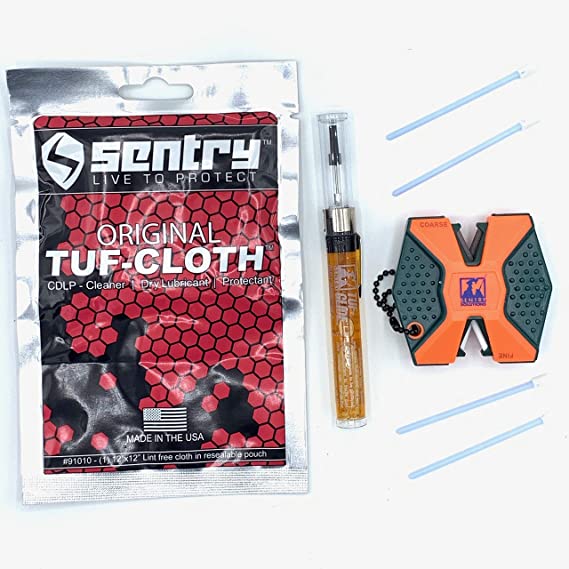 Sentry Solutions Sentry Tuf Gear Care Kit TUT-Cloth TUF-Glide Pen Knife Sharpener, Red