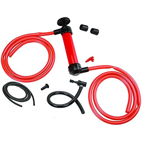 HORUSDY Multi-Use Siphon Fuel Transfer Pump Kit for Gas Oil and Liquids