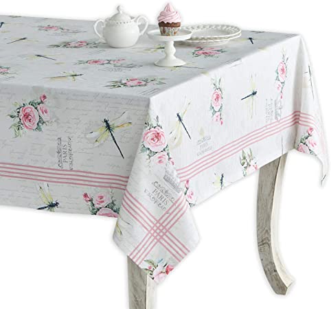 Maison d' Hermine Champ De Mars 100% Cotton Tablecloth for Kitchen Dining | Tabletop | Decoration | Parties | Weddings | Spring/Summer (Square, 54 Inch by 54 Inch).