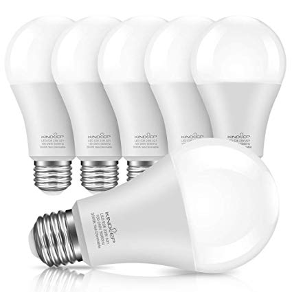 Kindeep E26 LED Bulbs, 150W-200W Incandescent Bulb Equivalent, 23W, Warm White 3000K, A21 LED Light Bulbs, 2500 Lumens, Not-Dimmable (Pack of 6)