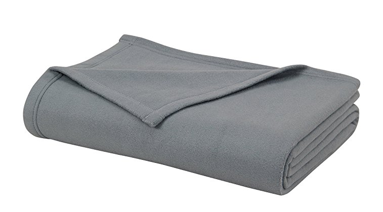 Cotton Craft - 100% Soft Twin Polar-Fleece Thermal Blanket Charcoal - (70 by 90 Inches) - Extra Soft Brush Fabric, Super Warm Bed Blanket, Lightweight Couch Throw Blanket, Easy Care
