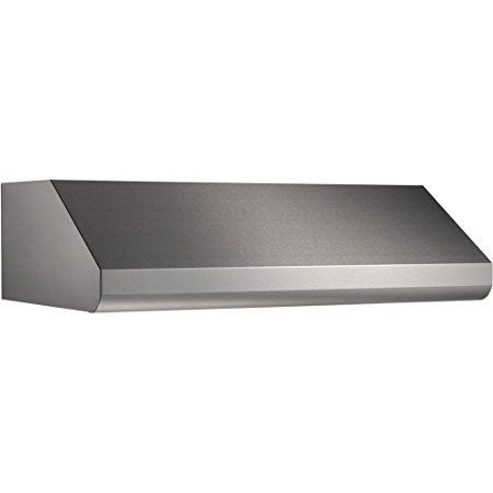 Broan Elite E64E36SS 36" Under-Cabinet Canopy Range Hood with External Blower Options Variable Speed Control and Baffle Filters in Stainless Steel (Blowers Sold