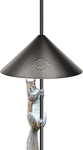 Nature's Way Squirrel Shield 18 inch Metal Squirrel Wrap Around Baffle for Outdoor Wild Bird Seed Feeder, Squirrel Proof, Black