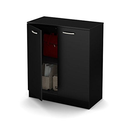 South Shore Axess 2-Door Storage Cabinet, Pure Black
