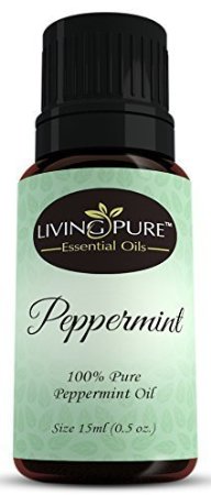 Living Pure Essential Oils 1 Peppermint Oil - Aid Indigestion and Freshen Rooms - Natural Headache Relief - 100 Organic Therapeutic and Aromatherapy Grade 15ml