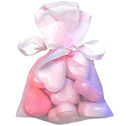 Soak & Relax in the Tub - Heart Bath Fizzers - Perfect Bath Time Gift Christmas, Secret Santa For Women, Ladies, Her - One Pack Supplied by Kenzies Gifts