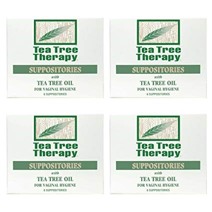 Tea Tree Therapy Vaginal Suppositories with Oil (4-Pack of 6)