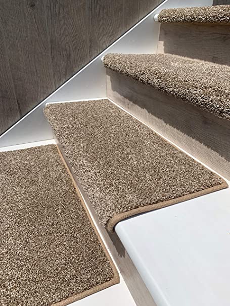 Oak Valley Designs Carpet Stair Treads - Style: Stoney Brook 27" (Set of 14), Dove