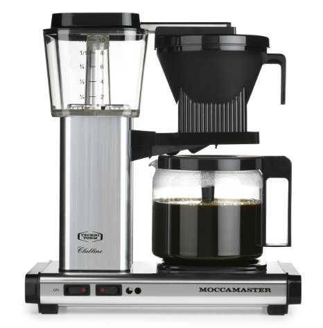 Moccamaster KBG 741 10-Cup Coffee Brewer with Glass Carafe Polished Silver
