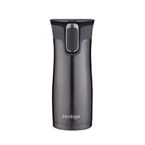 Contigo Autoseal West Loop 16 oz Stainless Steel Travel Mug with Easy Clean Lid, Gunmetal