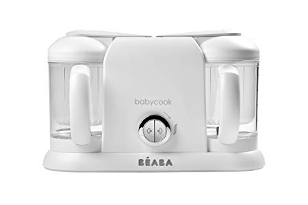 BEABA Babycook Plus 4 in 1 Steam Cooker and Blender, 9.4 Cups, Dishwasher Safe, White