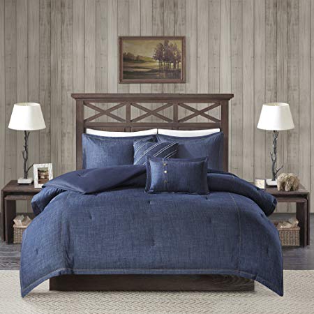 Woolrich Oversized Denim Comforter Set, Queen, Perry Blue