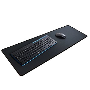 LIEBIRD Extended Xxl Gaming Mouse Pad - Portable Large Desk Pad for Laptop - Non-slip Rubber Base (RED-35.4"x11.8")