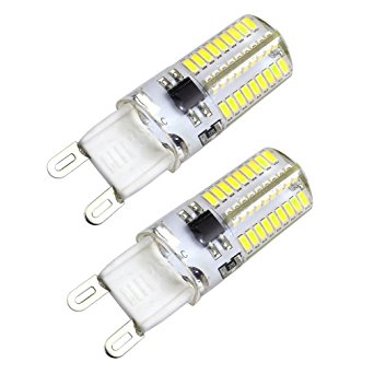 Kakanuo G9 LED Bulb Dimmable 4 Watt Cool White 6000K Bi-pin Base 72X3014SMD LED Corn Bulb AC 110V(Pack of 2)