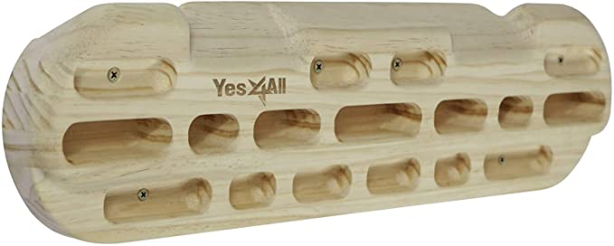 Yes4All Rock Climbing Hangboard for Strengthening Fingers, Hands, and Wrists