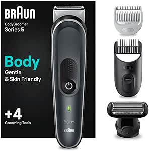 Braun Tondeuse Pour Le Corps Series 5 5370, Tondeuse Pour Le Corps Pour Homme, Pour Un Rasage Doux Du Corps