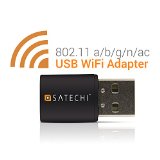 Satechi Wireless Mini Dual Band Wi-Fi USB Mini Adapter IEEE 80211 abgnac Supports Windows XPVista7881