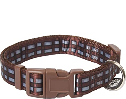 Star Wars Chewbacca Dog Collar | Officially Licensed Brown Chewbacca Star Wars Dog Collar | Dog Collar for All Sized Dogs with D-Ring, Cute Dog Apparel & Accessories for Pets