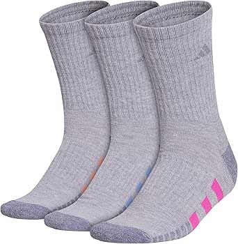 adidas Women's Cushioned Crew Socks with Arch Compression (3 Pairs)