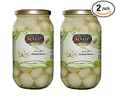 Al Reef Pickled Onions Kosher 2 Jars 35oz/1,000g each - الريف مخلل بصل ممتاز