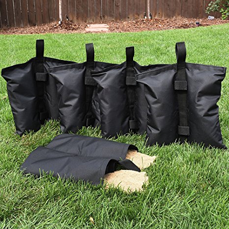 NYC Home Design Canopy Weight Bags - 4 Pack - Black