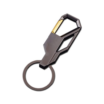 Car Keychain, KooKen Metal Alloy Car Keychain Key Ring Holder Keyfob As Business Gift for Man and Woman - Black
