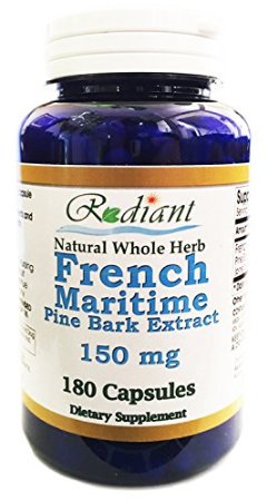 French Maritime Pine Bark Extract (Radiant) 150mg 180 Capsules