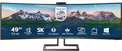 PHILIPS 49 5120x1440 ULTRAWIDE USB-C 48,8", 5120x1440, VA, Curved, W125767370 (48,8, 5120x1440, VA, Curved, H/A 130 MM, USB-C Docking Display, Web CAM, P-LINE)