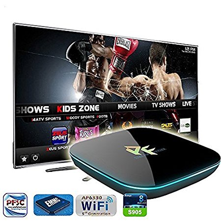 Pigflytech PF Q Android TV Streaming Media Mini PC Quad Core/2GB/16GB/4K/S912 Mini PC & Game Player
