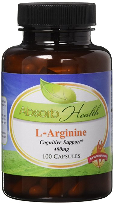 Absorb Health L-Arginine 400mg Capsules, 100 Count