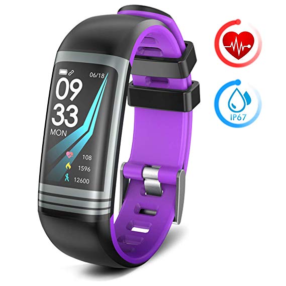 Fitness Tracker, Heart Rate Monitor Activity Tracker with Pedometer Calorie Counter, Sleep Monitor, Waterproof Smartwatch for Android and iOS