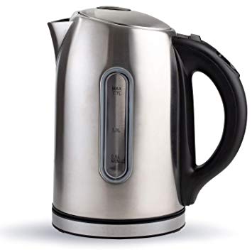 Electric Tea Kettle, Stainless Steel Cordless Pot 1.7 Liter, Temperature Control Hot Water Heater with LED Light, BPA-free Fast Boiling Teapot with Automatic Shut Off, Great For Home & Kitchen Use.