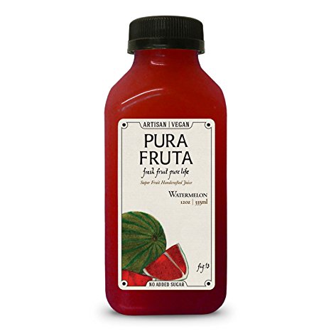 Pura Fruta Cold-Pressed Watermelon Juice 12oz (Pack of 6)