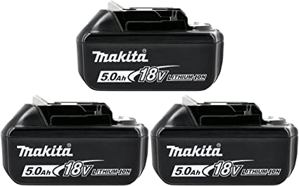 Makita Genuine BL1850 18V 5.0Ah Li-Ion LXT Battery Pack of 3