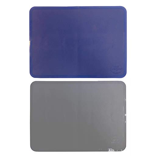 Neat Solutions Sili-Stick Reusable Table Topper 2 Pack, Blue/Grey