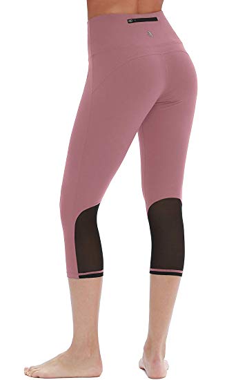 icyzone Yoga Pants for Women - High Waisted Workout Leggings, Activewear Athletic Capris Exercise Tights