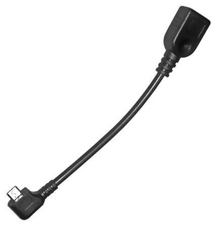 BobjGear Highest Quality 90 Degree Bend Low Profile OTG Cable for all Micro USB OTG Ports to Full Female USB - Compatible with BobjGear Rugged Cases