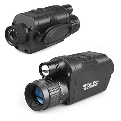Bestguarder NV-500 3.5X32mm Wi-Fi Wireless HD Digital Infrared Night Vision Hunting Monocular/Scope with Camera, Black