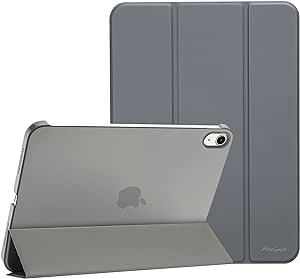 ProCase for iPad 10th Generation Case 10.9 Inch 2022, Slim Stand Protective 10th Gen iPad Case with Translucent Hard Back, Smart Cover iPad 10 Case, Support Touch ID, Auto Wake/Sleep -Grey