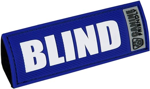 Canine Friendly 3/4" Bark Notes 'Blind' Patch for Collar or Leash