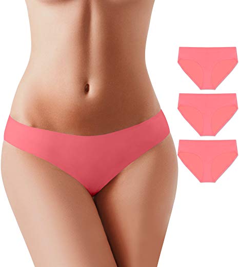 BUBBLELIME Bikini Panties Women’s Low Rise String Breathable Soft Underwear Bonded No Show (6 Pack&3 Pack&1 Pack)