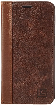 iPhone 6S Case, Lensun [GENUINE COWHIDE LEATHER] Premium Stand Wallet Case with Card Slots & Bill Compartment Case for iPhone 6 / 6S 4.7" (Dark-brown)
