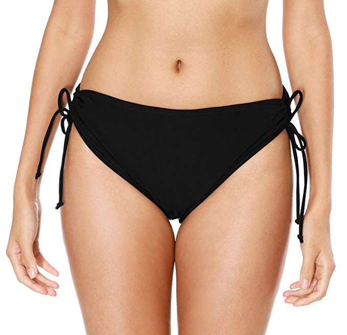 ATTRACO Women's Solid Swim Bottom Beach Bikini Bottom High Waist Swimwear Bottom